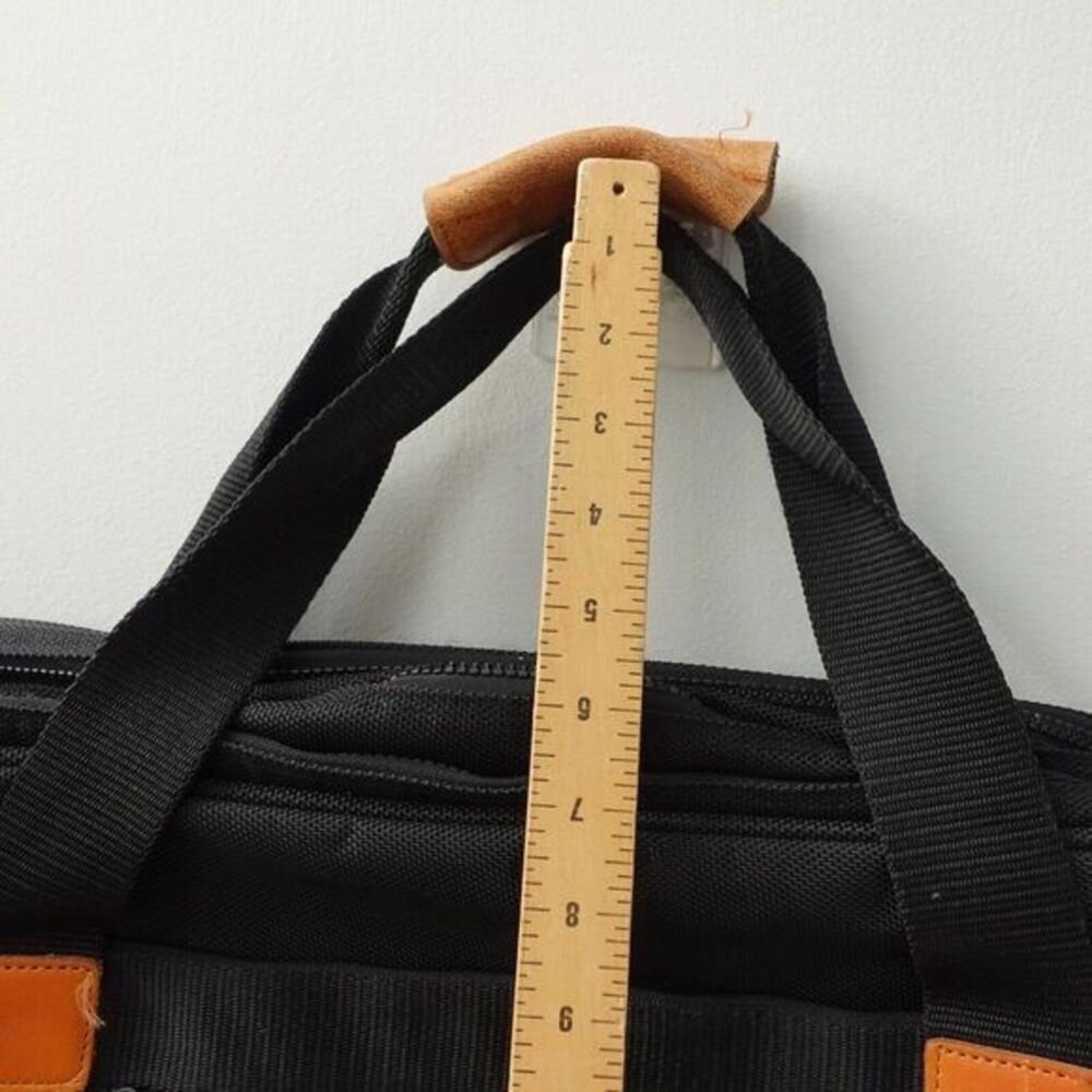 Vintage DIOR Travel Briefcase Document Bag XL Black Canvas Utility Zip Around - Picture 9 of 16